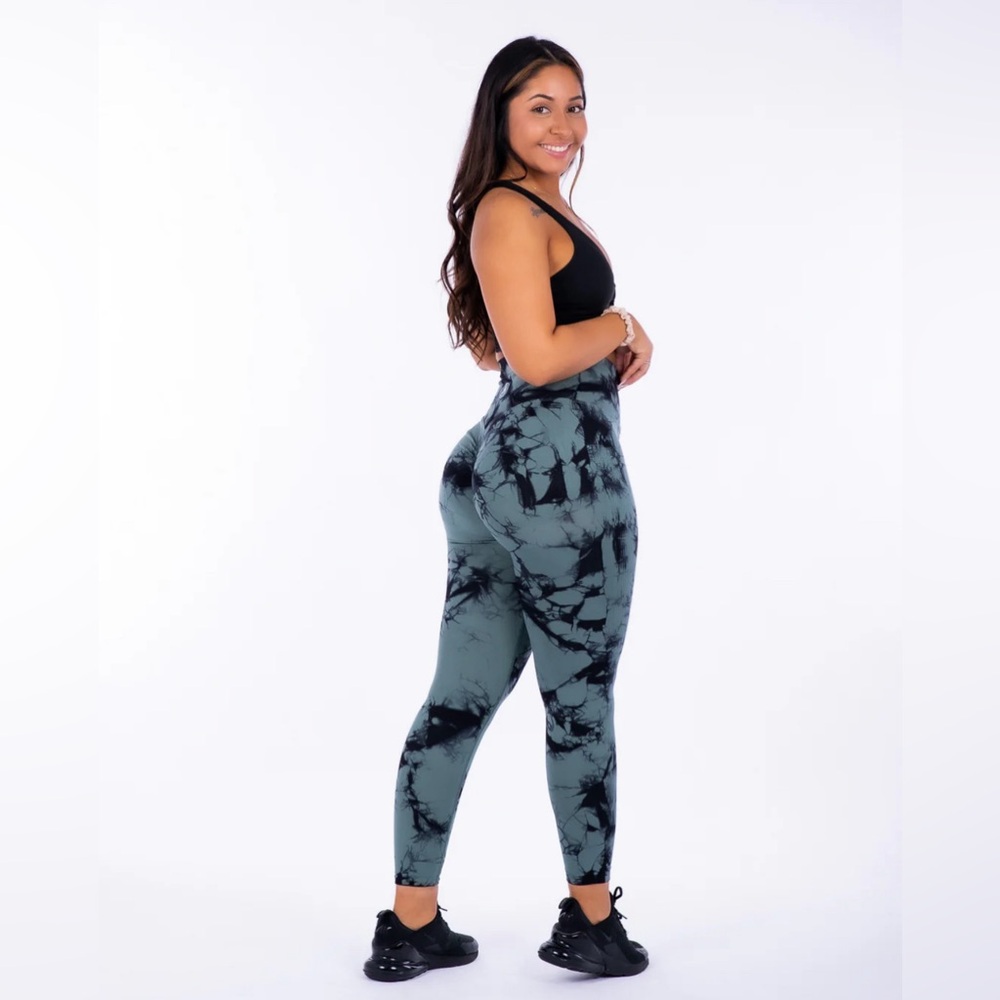 Allure Army Green Tie-Dye Leggings - Small1
Army Green Tie-Dye Leggings